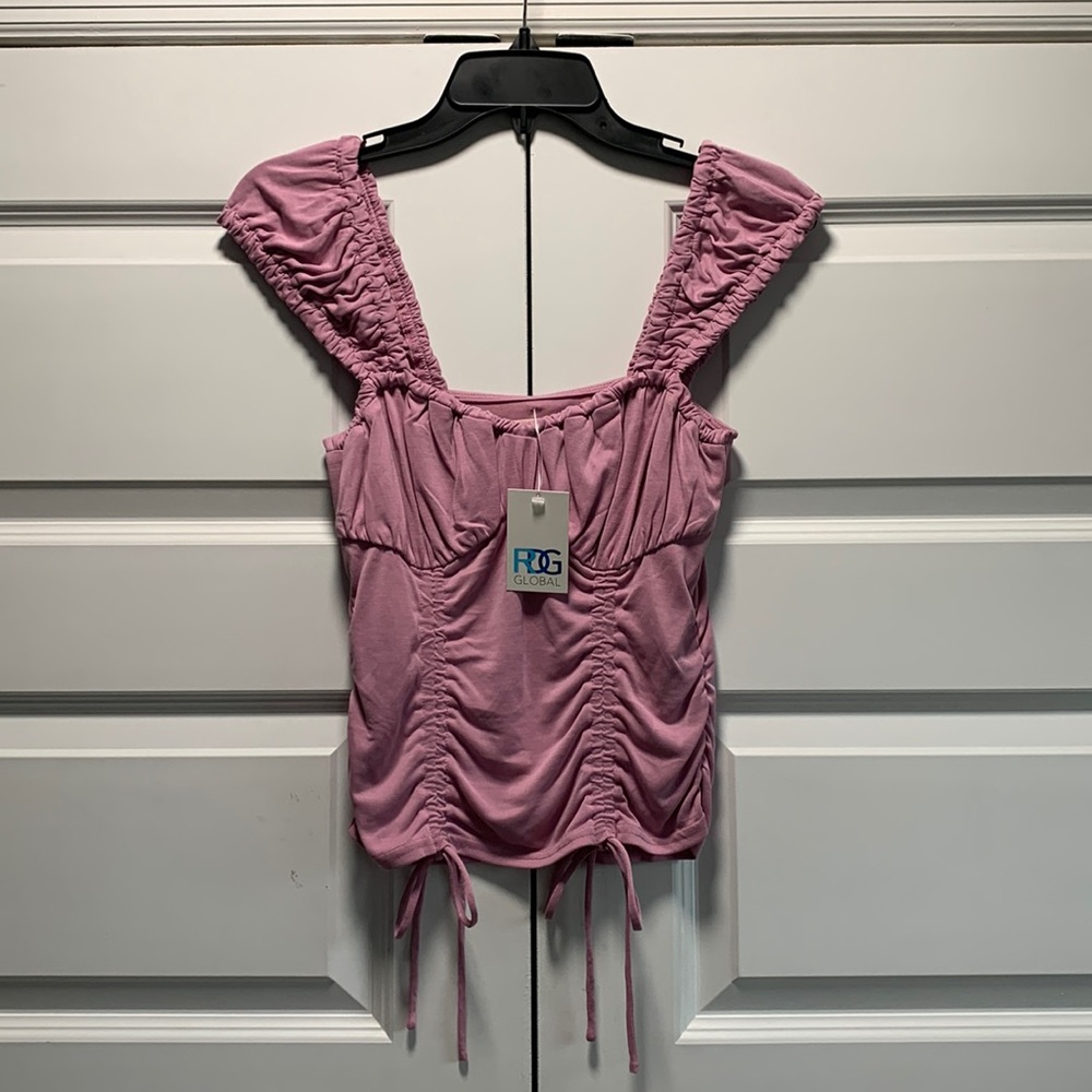 Fashionable stretch ruched corset top